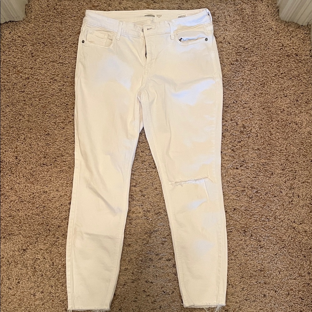 Old Navy White Ankle Skinny Jeans